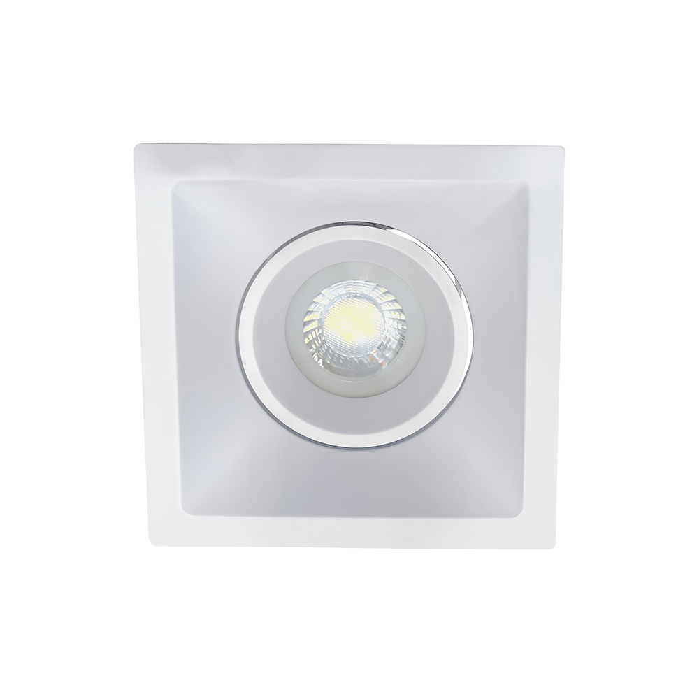 SPOT DE EMBUTIR CUADRADO BLANCO GU10 93x93 POLIC. P600B